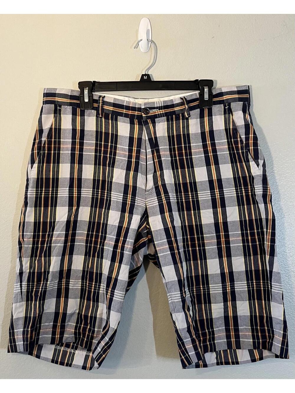 Vtg Y2K Polo Ralph Lauren Shorts Size 35 Plaid Cotton Classic Golf Preppy